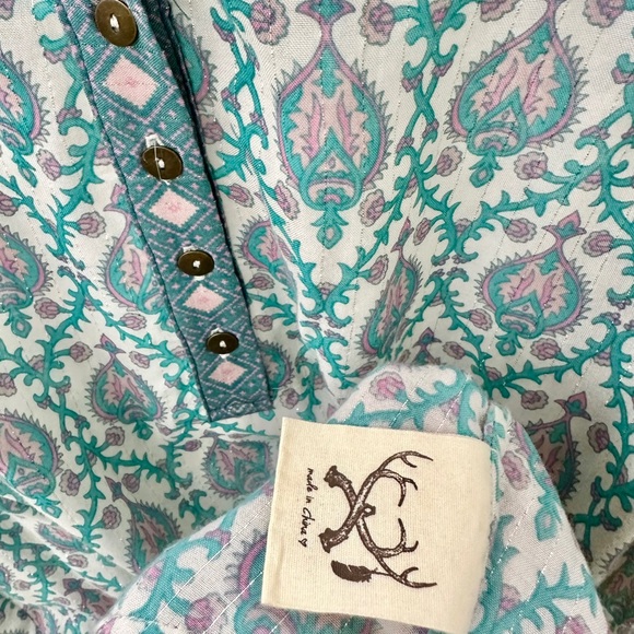 🩵 Vintage Spell Oracle Sage Blouse Size Small 🩵 - Picture 8 of 10